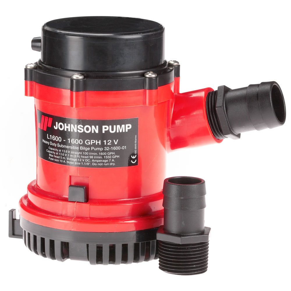 Johnson Pump 1600 GPH Bilge Pump 118 Hose 12V 1600400 – Seavey ...