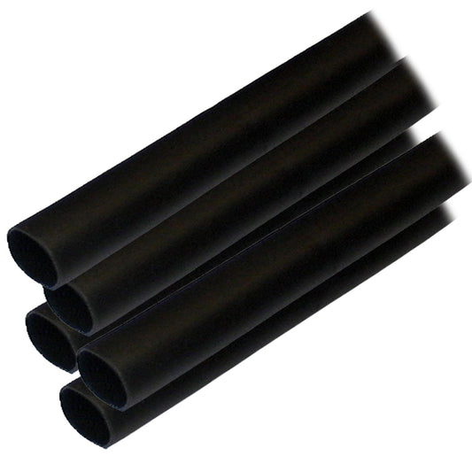 Ancor Adhesive Lined Heat Shrink Tubing (ALT) - 1/2" x 12" - 5-Pack - Black [305124]