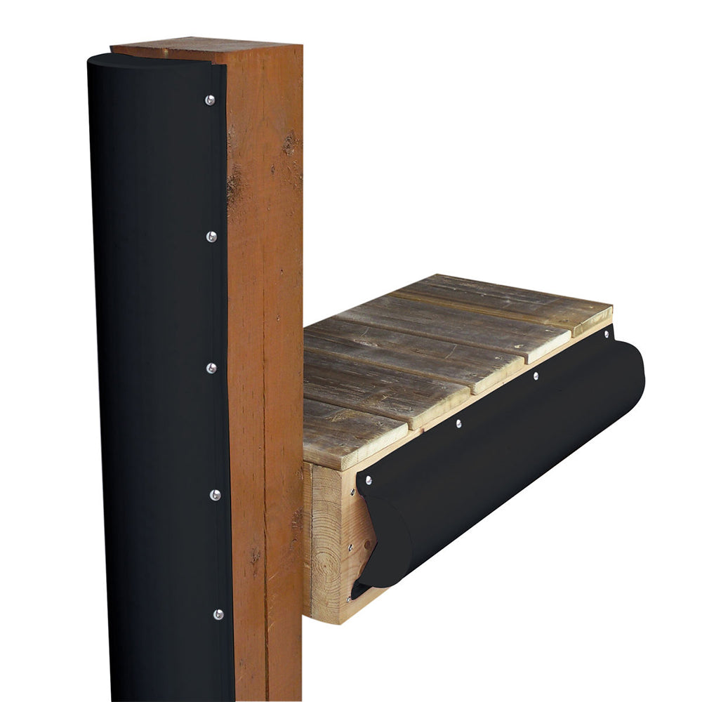 Dock Edge Piling Bumper - One End Capped - 6' - Black [1020-B-F]