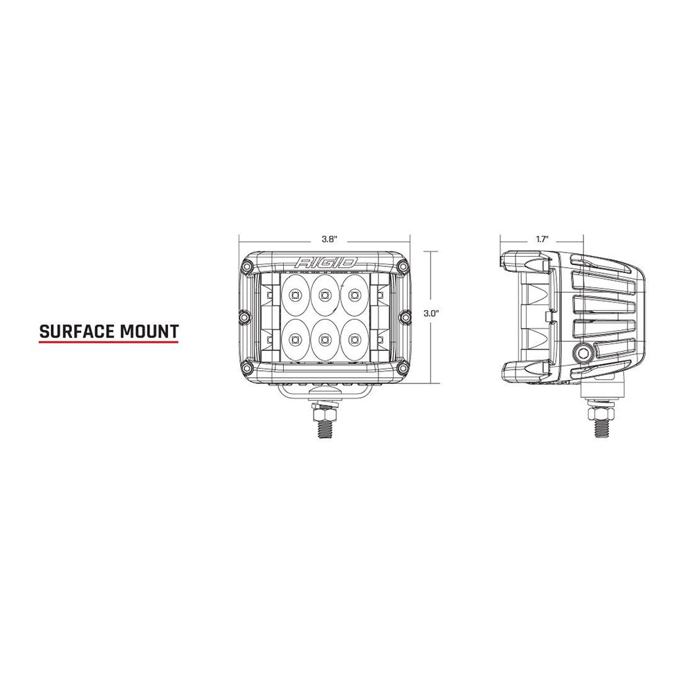 RIGID Industries D-SS PRO Flood LED Surface Mount - Pair - White [862113]