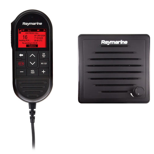 Raymarine Ray90 Wired Second Station Kit w/Passive Speaker, RayMic Wired Handset  RayMic Extension Cable - 10M [T70432]