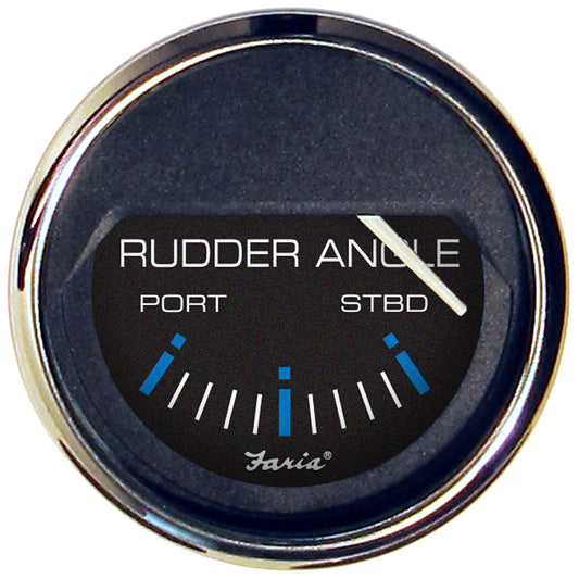 Faria Chesapeake Black 2" Rudder Angle Indicator Gauge [13725]