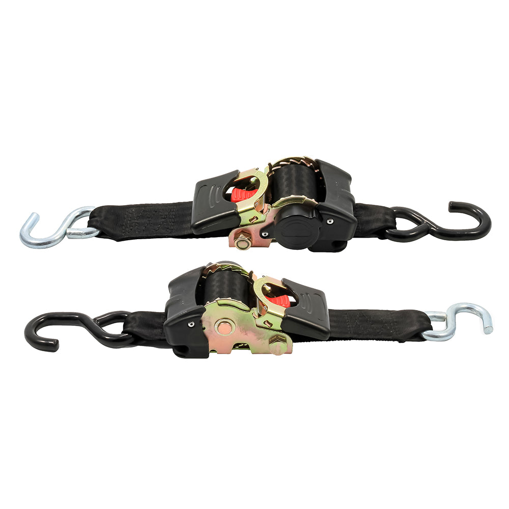 Camco Retractable Tie Down Straps - 2" Width 6 Dual Hooks [50031]