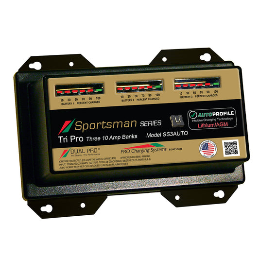 Dual Pro SS3 Auto 30A - 3-Bank Lithium/AGM Battery Charger [SS3AUTO]