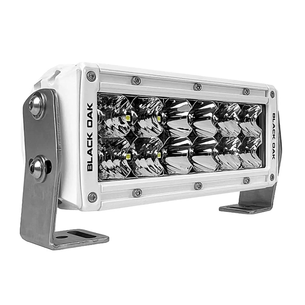 Black Oak Pro Series 3.0 Double Row 6" LED Light Bar - Combo Optics - White Housing [6CM-D5OS]