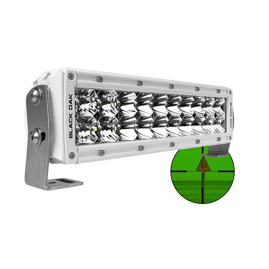 Black Oak Pro Series 3.0 10" 850nm Infrared Marine LED Double Row Light Bar - Combo Optics - White Housing [10MIR-850]